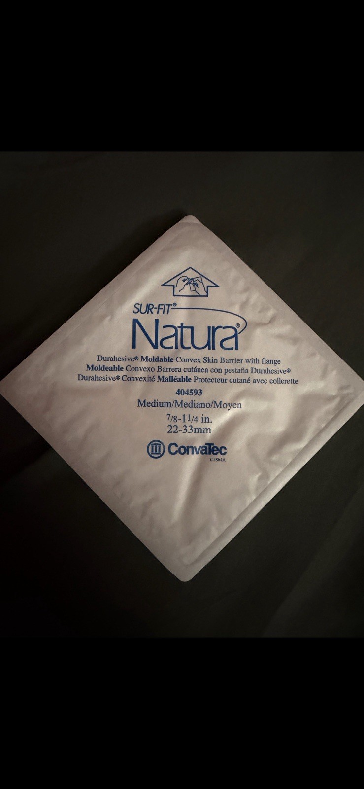 ConvaTec SUR-FIT Natura Durahesive Moldable Convex Skin Barrier Wafer 404593