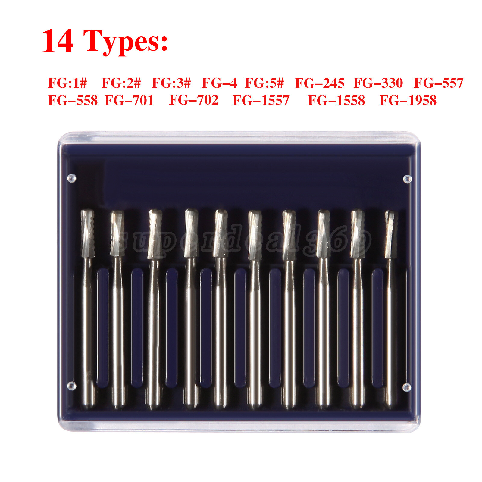 10 Pcs/pack FG High Speed Dental Tungsten Steel Carbide Crown Cutting Burs DL