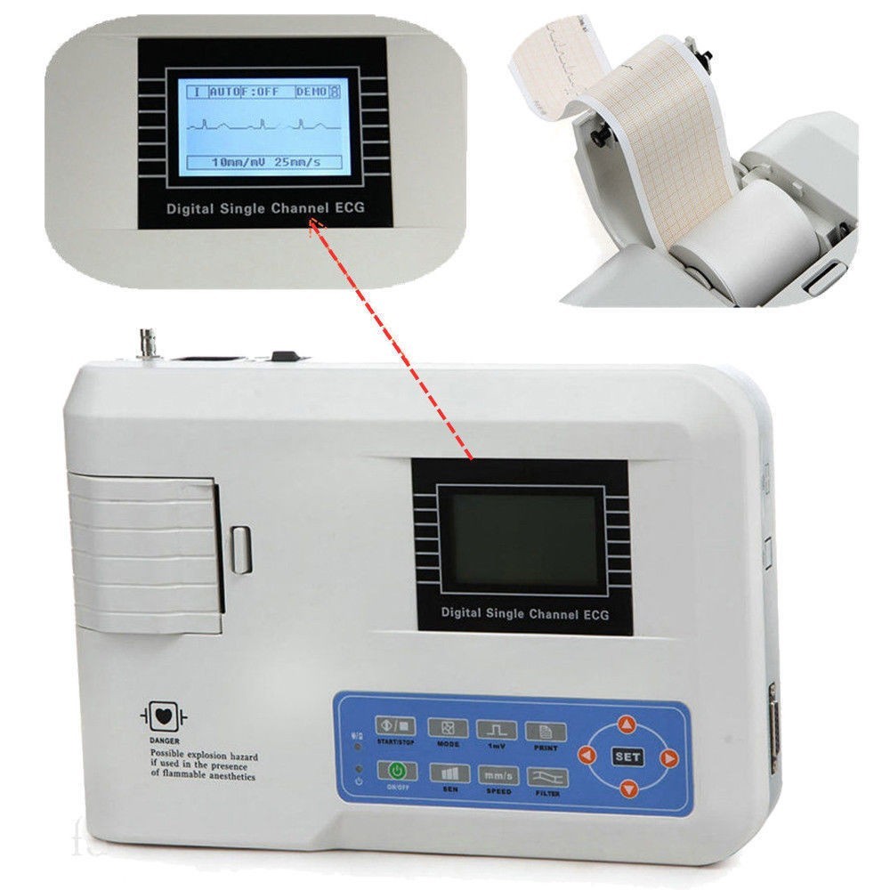 Medical Electrocardiograph – 1-Channel 12-Lead Digital EKG Machine