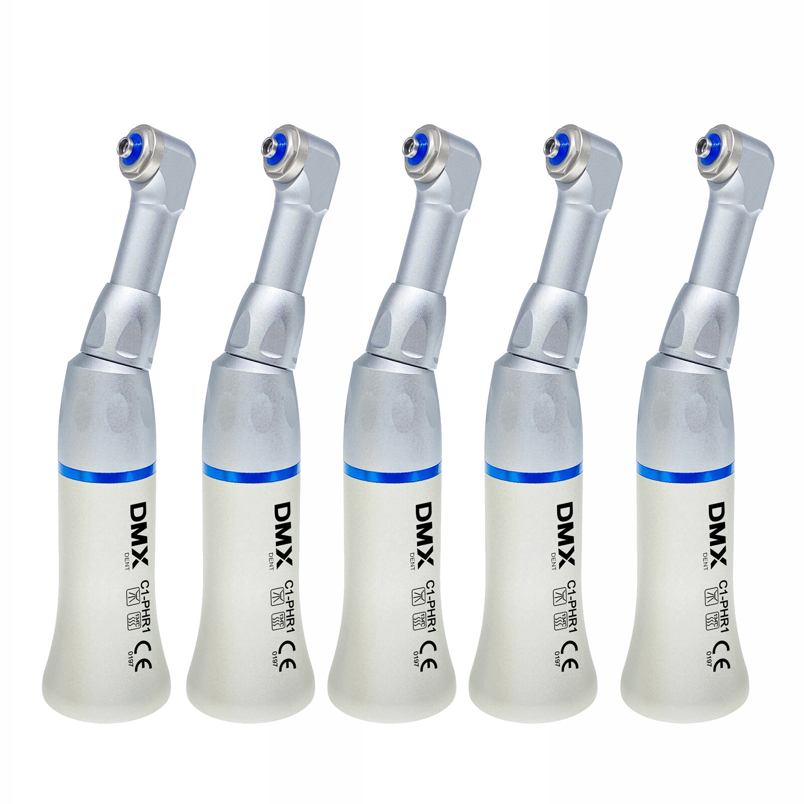 Dental 1:1 E-Type Screw-in Head Polished Prophy Low Speed Handpiece Contra Angle