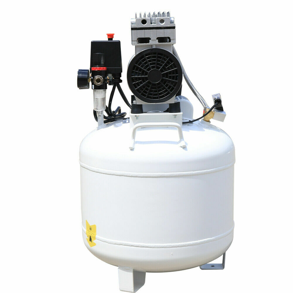 40L Portable Dental Air Compressor Oil Free Silent Air Pump 115 PSI