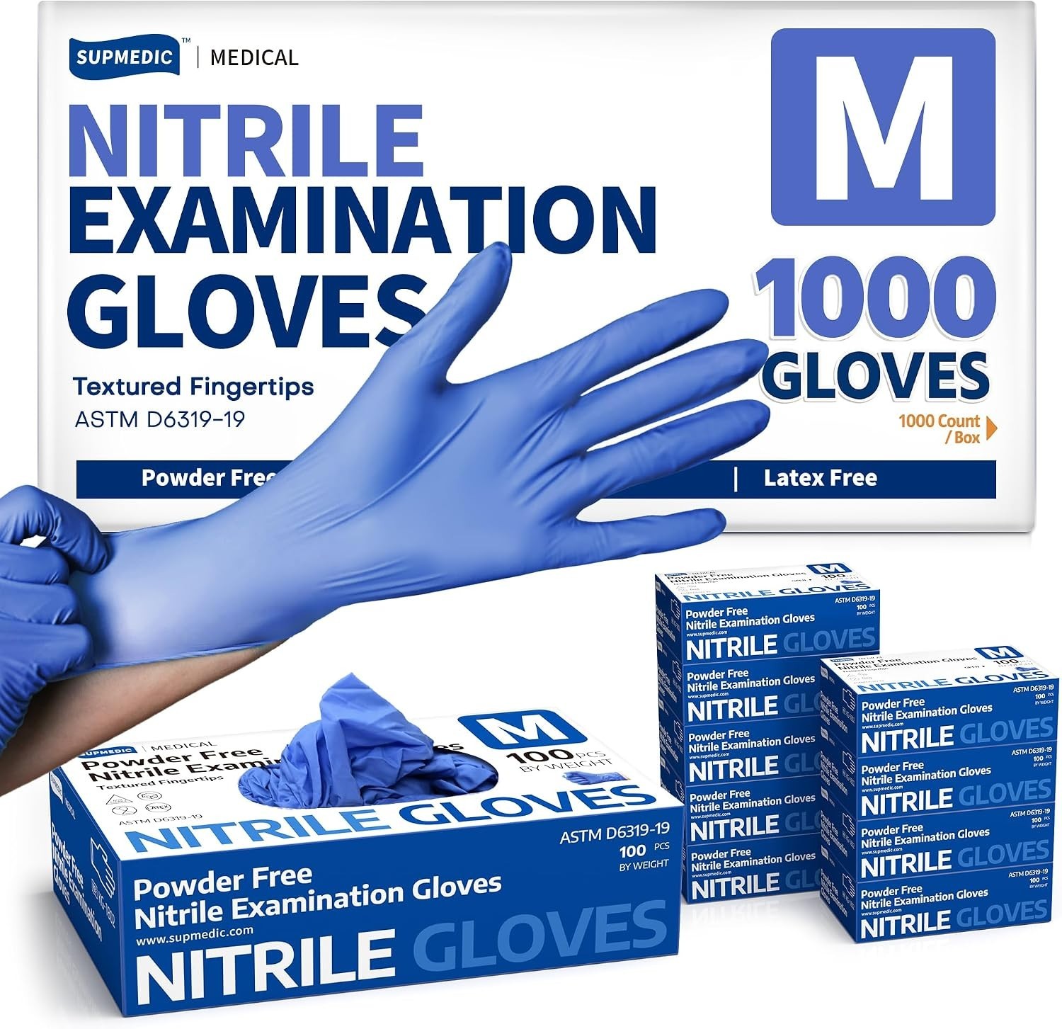 Allergy-Free Nitrile Gloves, Food Safe, Disposable (1000 Ct)
