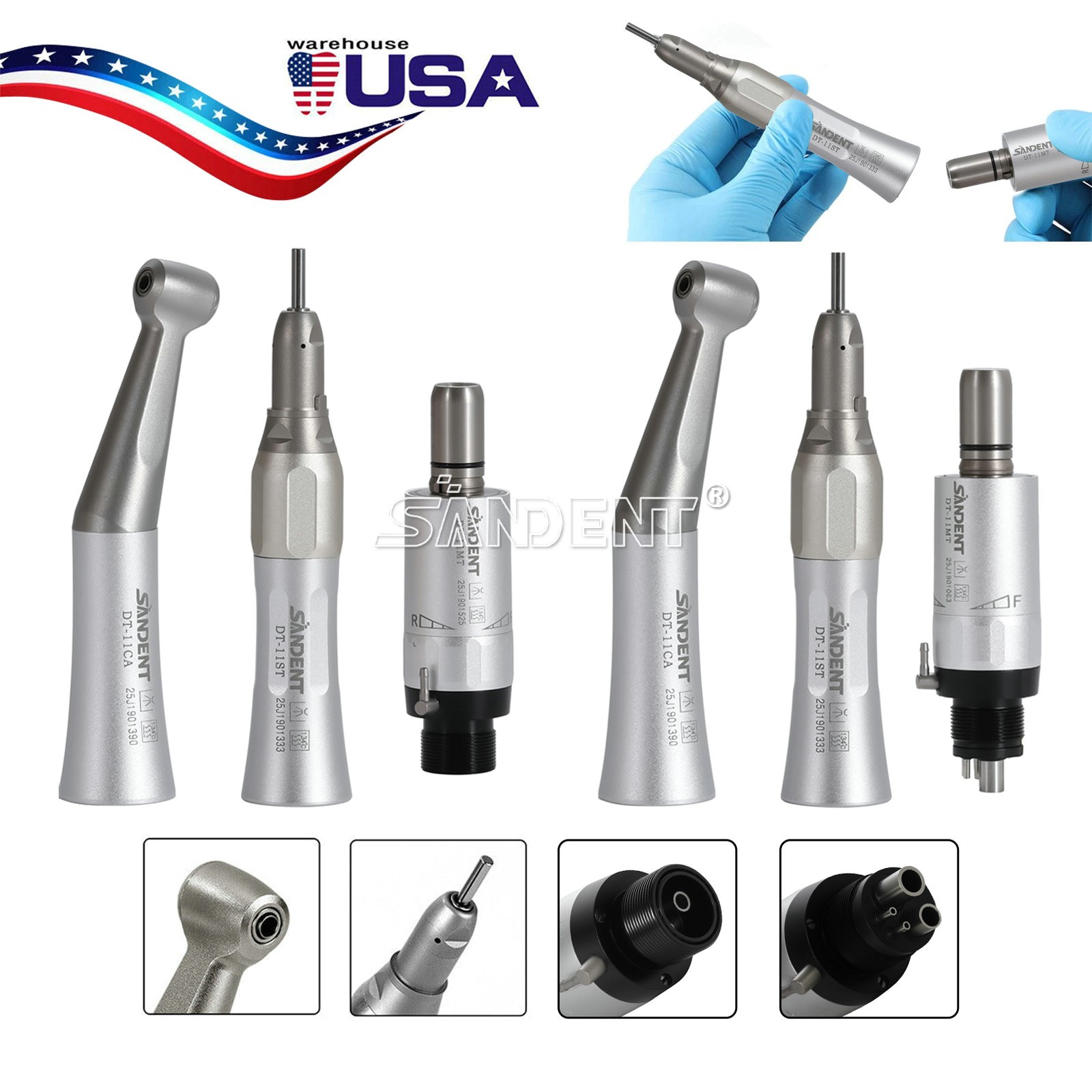 Dental E-generator LED Fiber High Speed/Slow Low Speed Handpiece 4Hole/2Hole