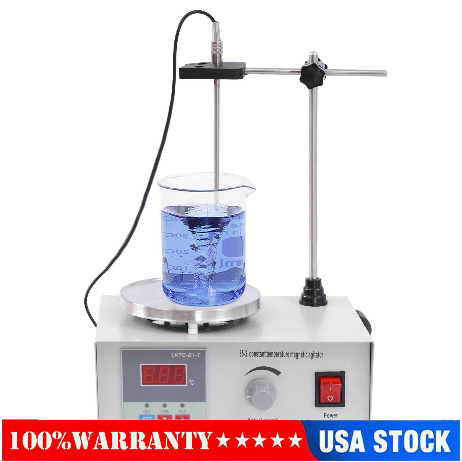Magnetic Stirrer 2000ml Hot Plate Mixer with Digital Temperature Display 250W