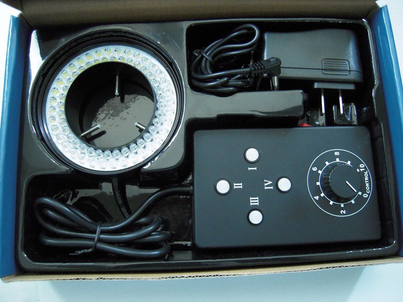 62MM Four-Zone Lamp 72LED Light Source for Stereo Industrial Vision Microscope