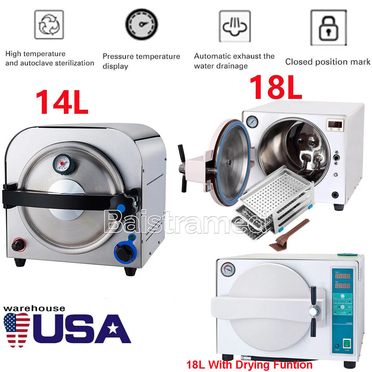 Portable Dental Delivery Unit Air Compressor/Autoclave Steam Sterilizer Medical