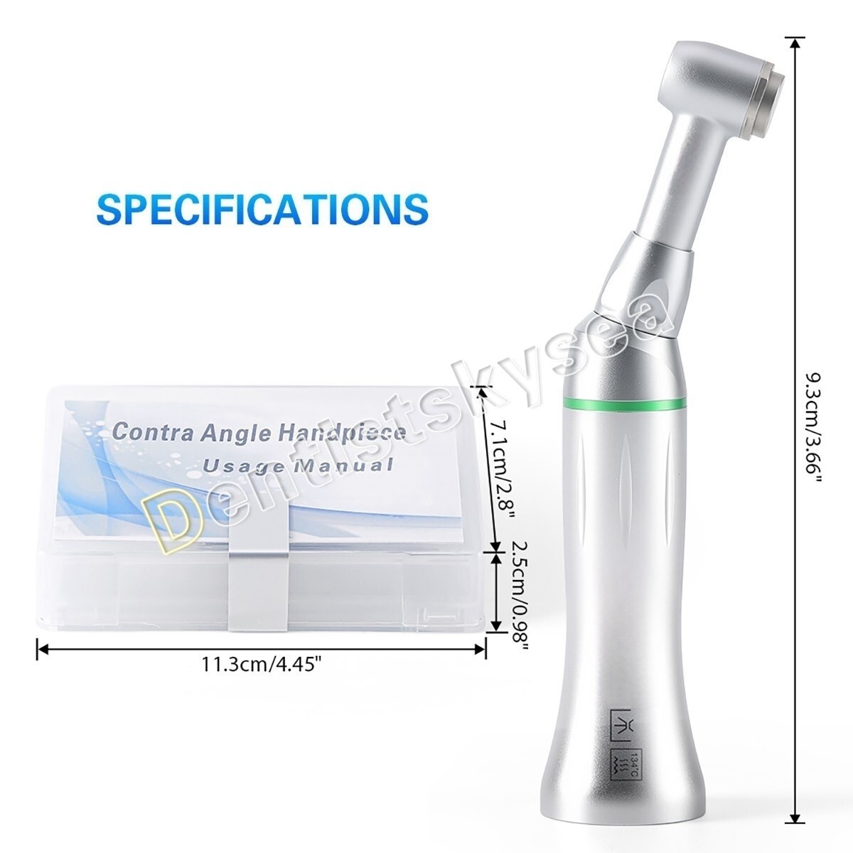 Dental 10:1 Contra Angle Handpiece Push button ISO E-Type for Engine&hand file