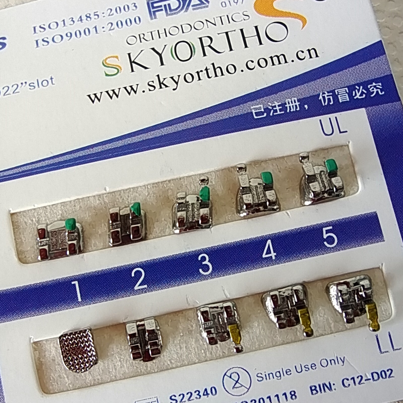 10Packs Dental Orthodontics Bracket Braces Standard MBT.022 Hooks 345 CE
