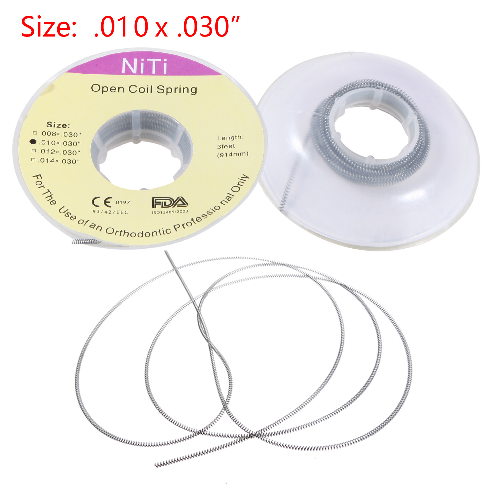 1Roll Dental Orthodontic Niti Open Coil Spring Spool .010 Inch 914mm SA