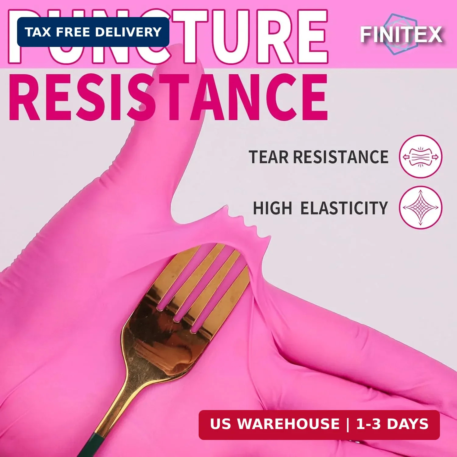FINITEX Nitrile Disposable Latex-Free Gloves – 3.5mil 100/1000PCS Powder-Free La