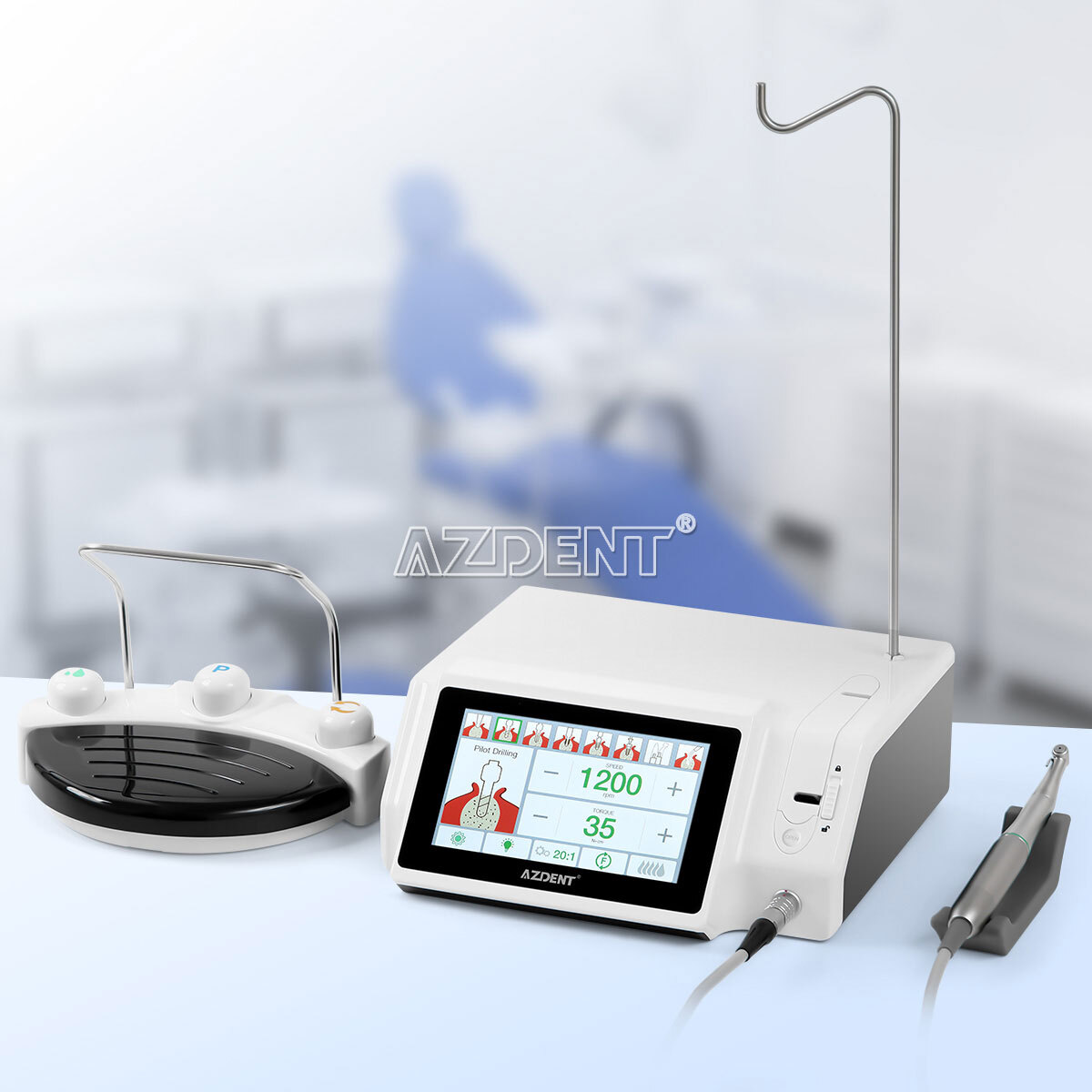 Sistema de implante quirúrgico dental LED Motor sin escobillas + Contra ángulo