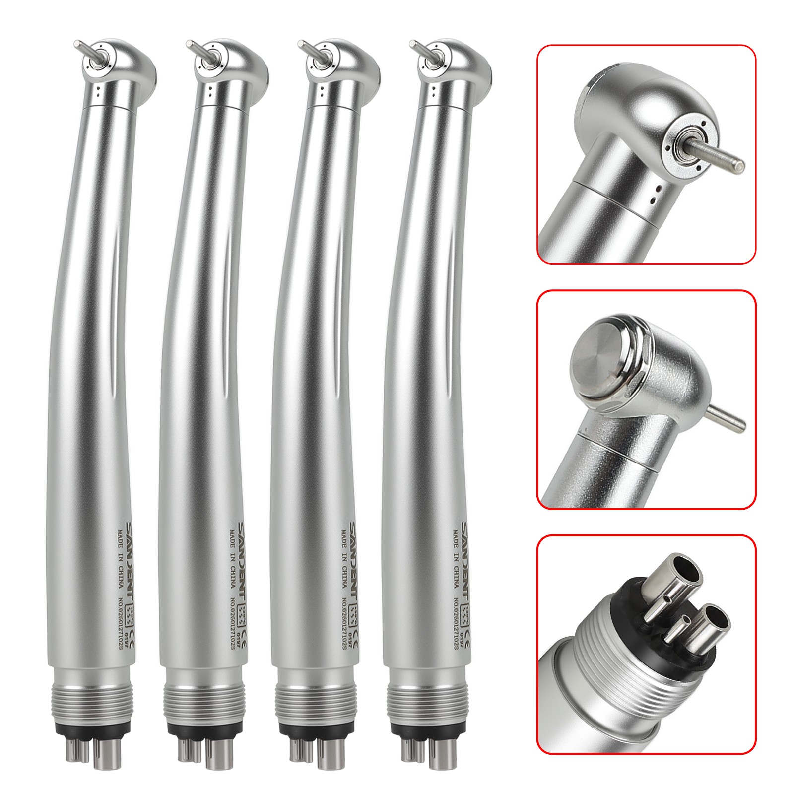 4x Nsk Style Dental high Handpiece Standard head Push Button 4 hole STNABM USA