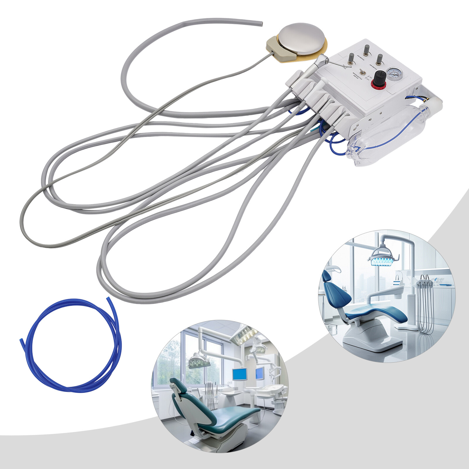 Air Control Dental Turbine Unit with Weak Suction Work 4-Hole Dental Air Turbine