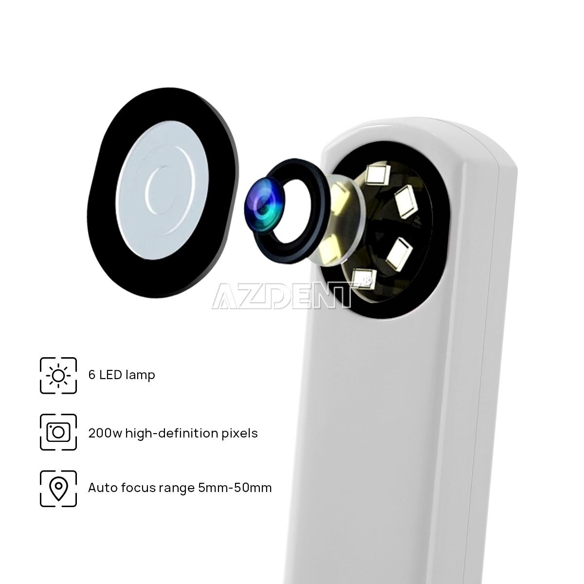 Dental Intraoral Camera Digital Imaging Endoscope 6 LED/8LED Light USB Cable