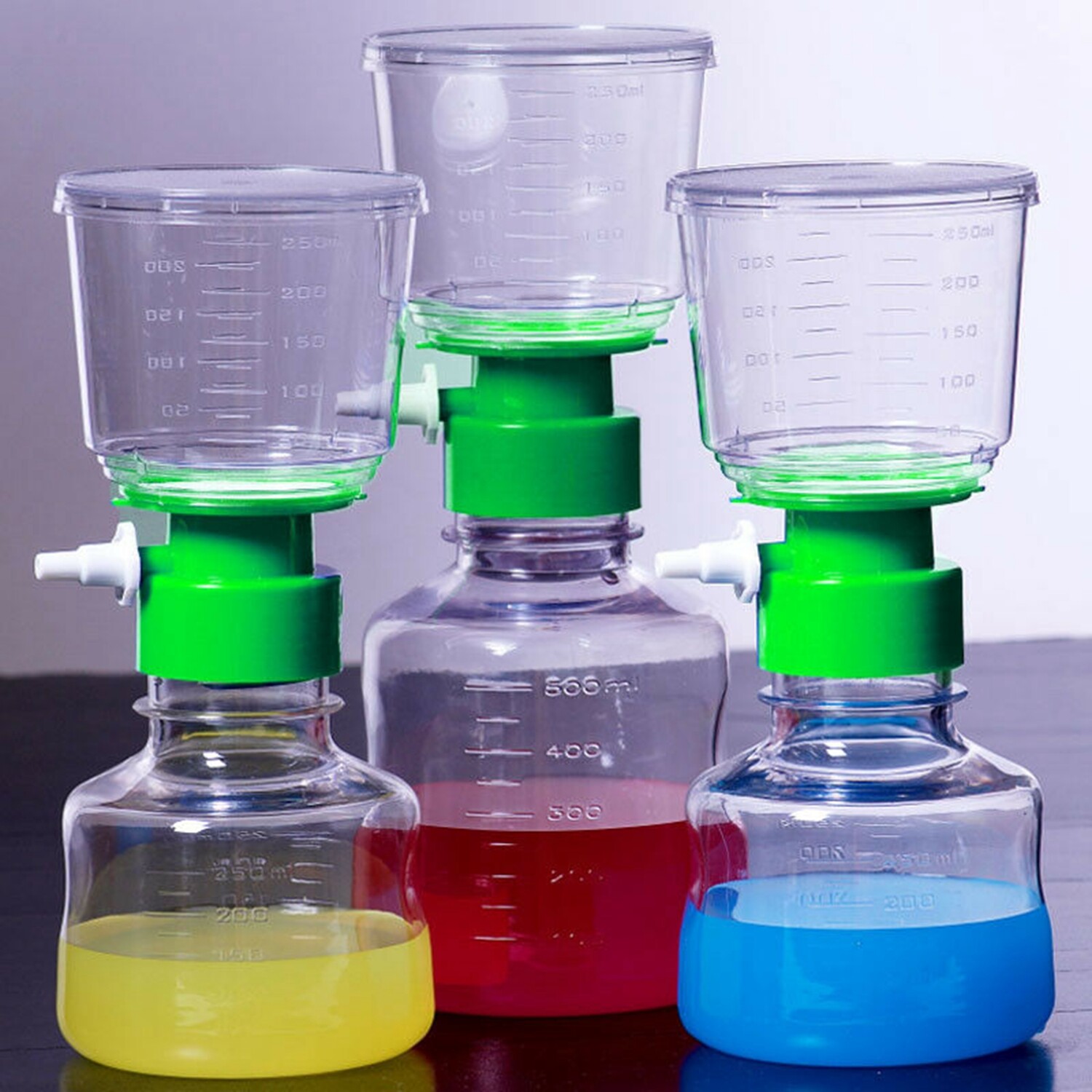 12PCS 250ml Sterile Vacuum Filter Bottle Units PES Membrane 0.22μm Disposable US