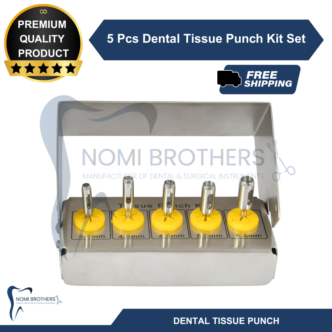 5-Piece Dental Tissue Punch Kit – Surgical, Autoclavable, CE Certified with Box