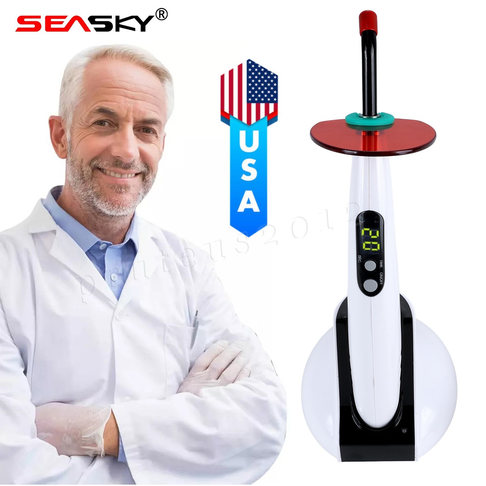 Dental LED Luz de Curado Lampara 1400mW fit LED-B SEASKY WOODPEX NEW