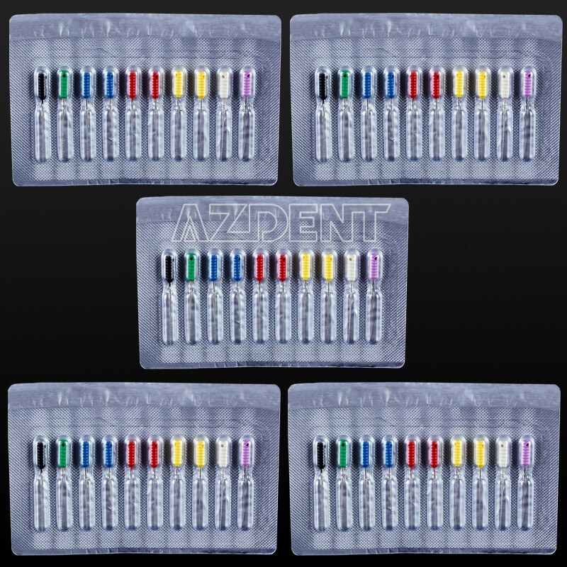 5 Packs Dental Endodontic Stainless Steel Barbed Broaches 25mm Endo Files Mixed