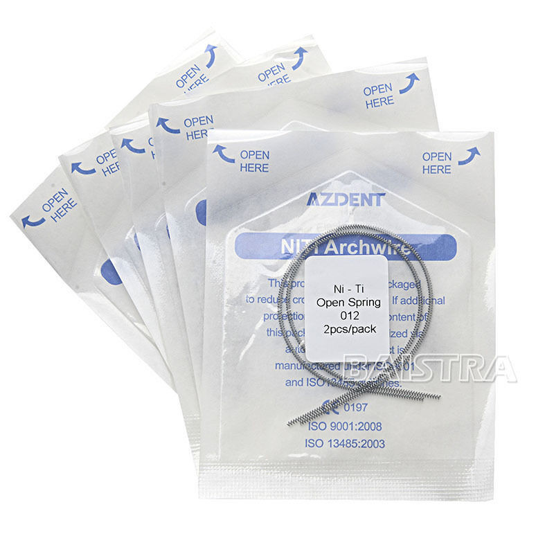 Orthodontic Dental Niti Open Coil Spring 0.012*180mm Push Spring AZDENT 2pc/pack