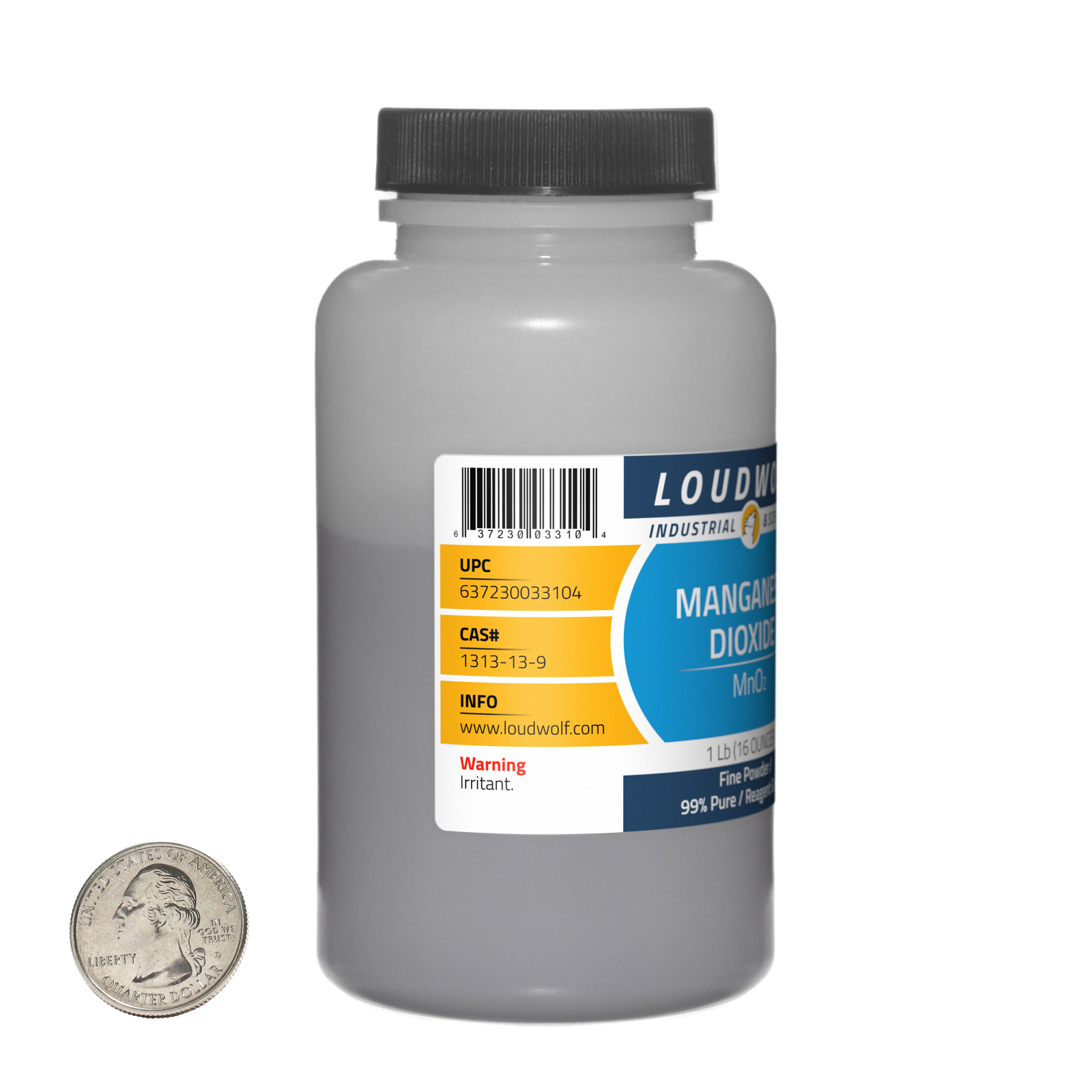 Manganese Dioxide / 3 Pounds / 3 Bottles / 99% Pure Reagent Grade / Fine Powder