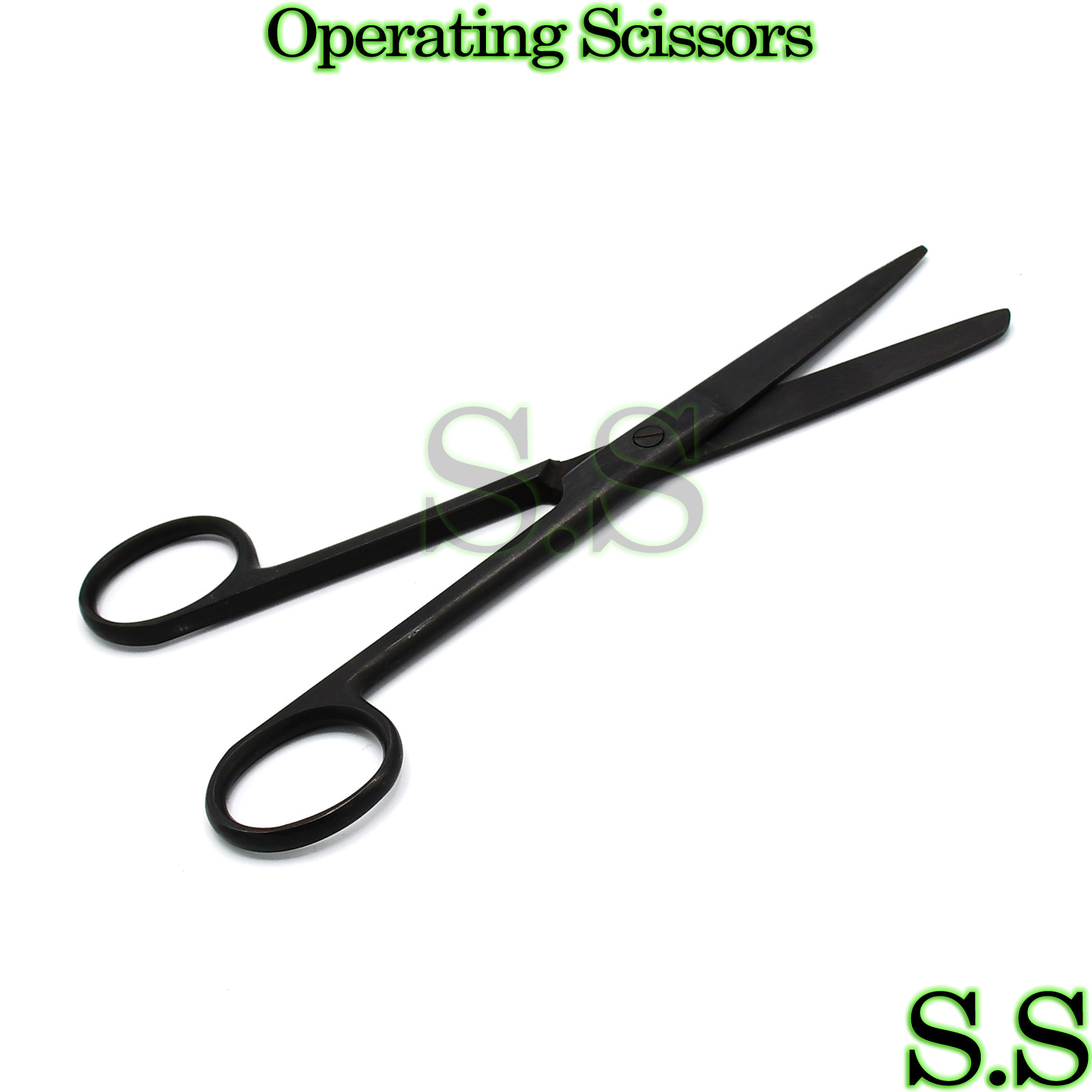 Operating Scissors Straight 6″ sharp-blunt Black Coated Surgical Instruments