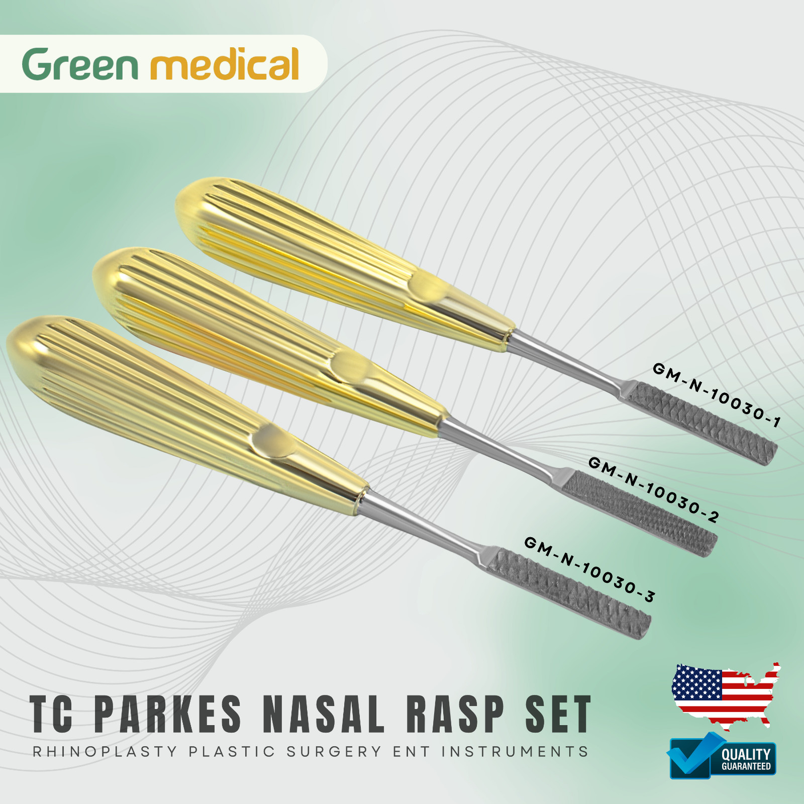 Parkes Nasal Rasp Set T/C – ENT Rhinoplasty Plastic Surgery Instruments
