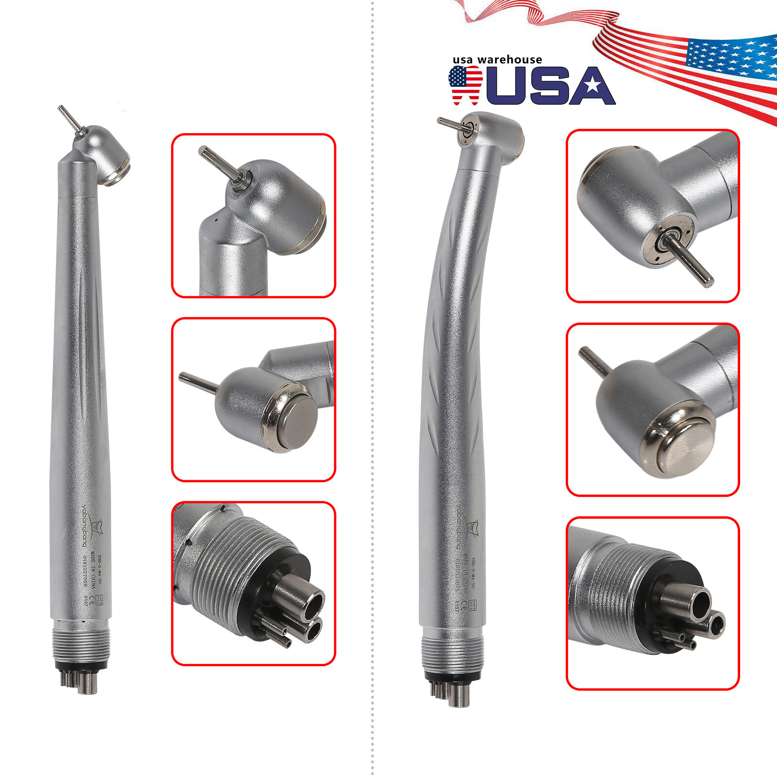 NEW Dental Standard / 45° Angle 4Holes High Speed Handpiece WCA4/Y3BM EIL