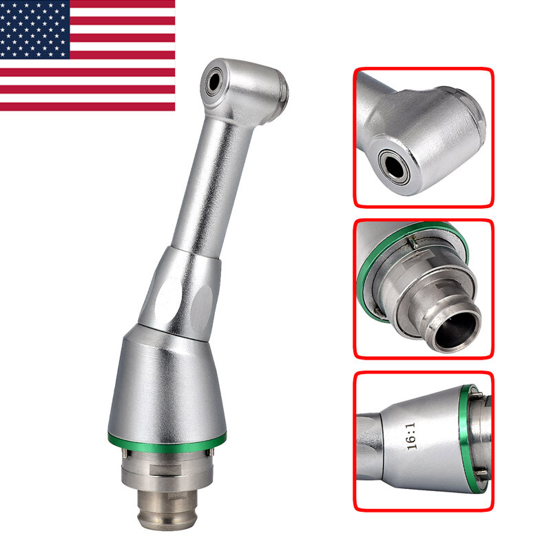 Dental 16:1 Reduction Contra Angle Handpiece Head Push Button for Endo Motor USA
