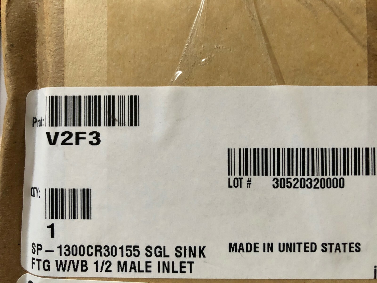 Chicago Faucets 1300-MCP Single Inlet Cold Water Faucet With Serrated Nozzle
