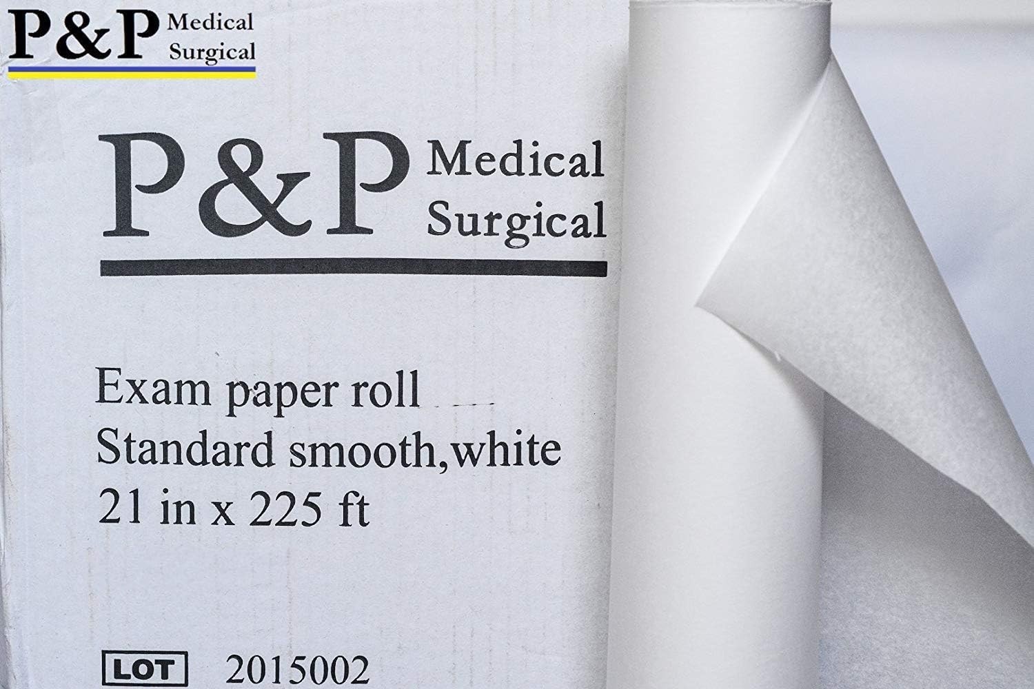 Disposable Medical Exam Table Paper – White, Smooth Finish, Moisture Resistant,