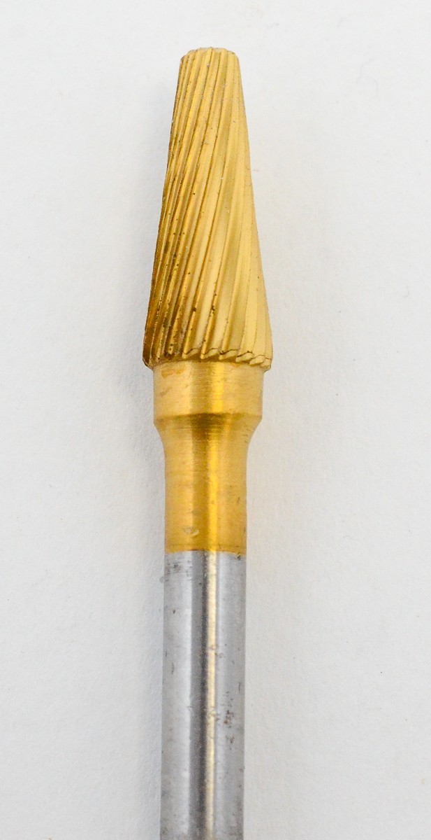 NEW DENTAL LABORATORY CARBIDE BUR TITANIUM NITRIDE COATING REGULAR CUT #B-1/2