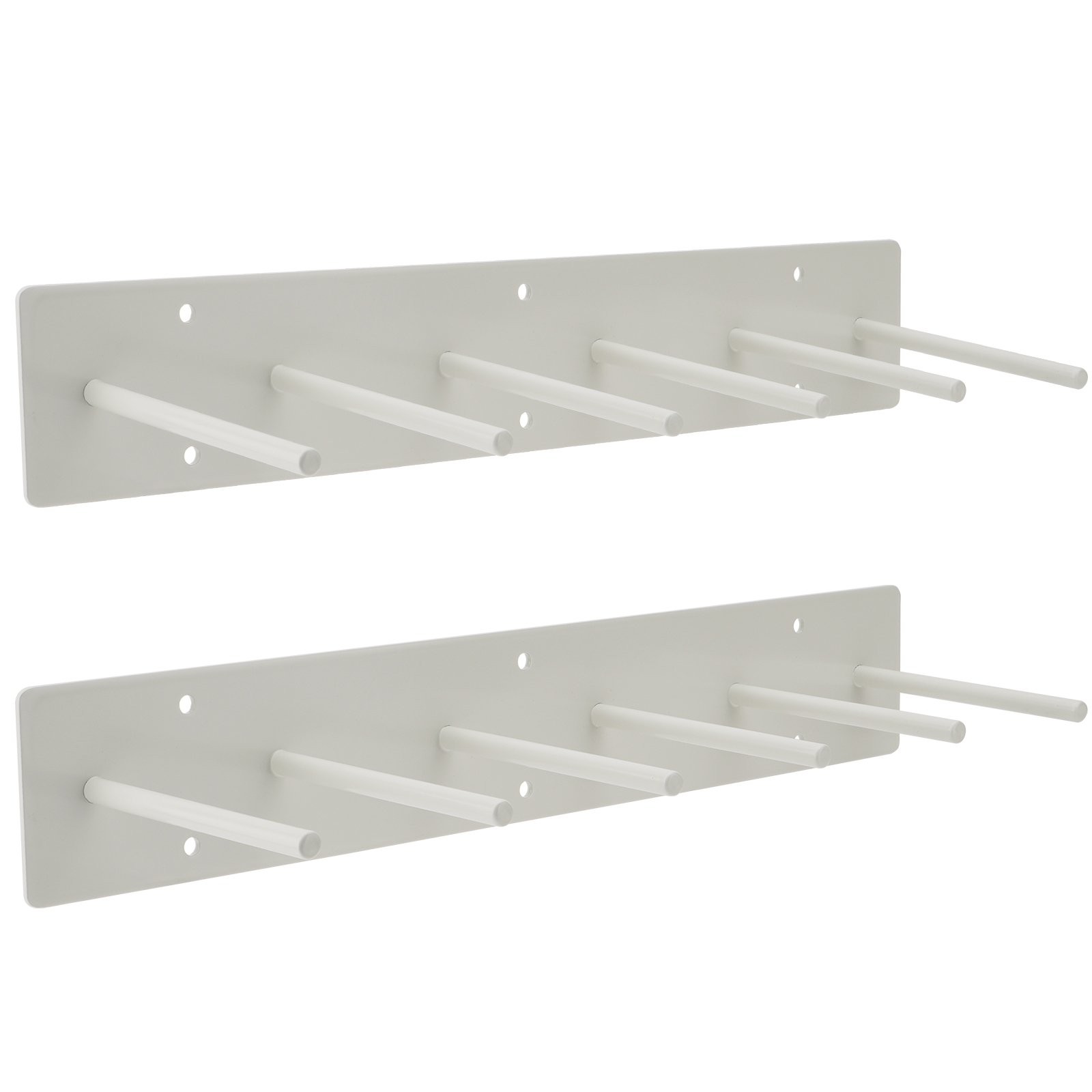 2×4/6PEG Wall Mounted Lead X-Ray Apron Rack, Peg Style Extra Long Anti-Slip