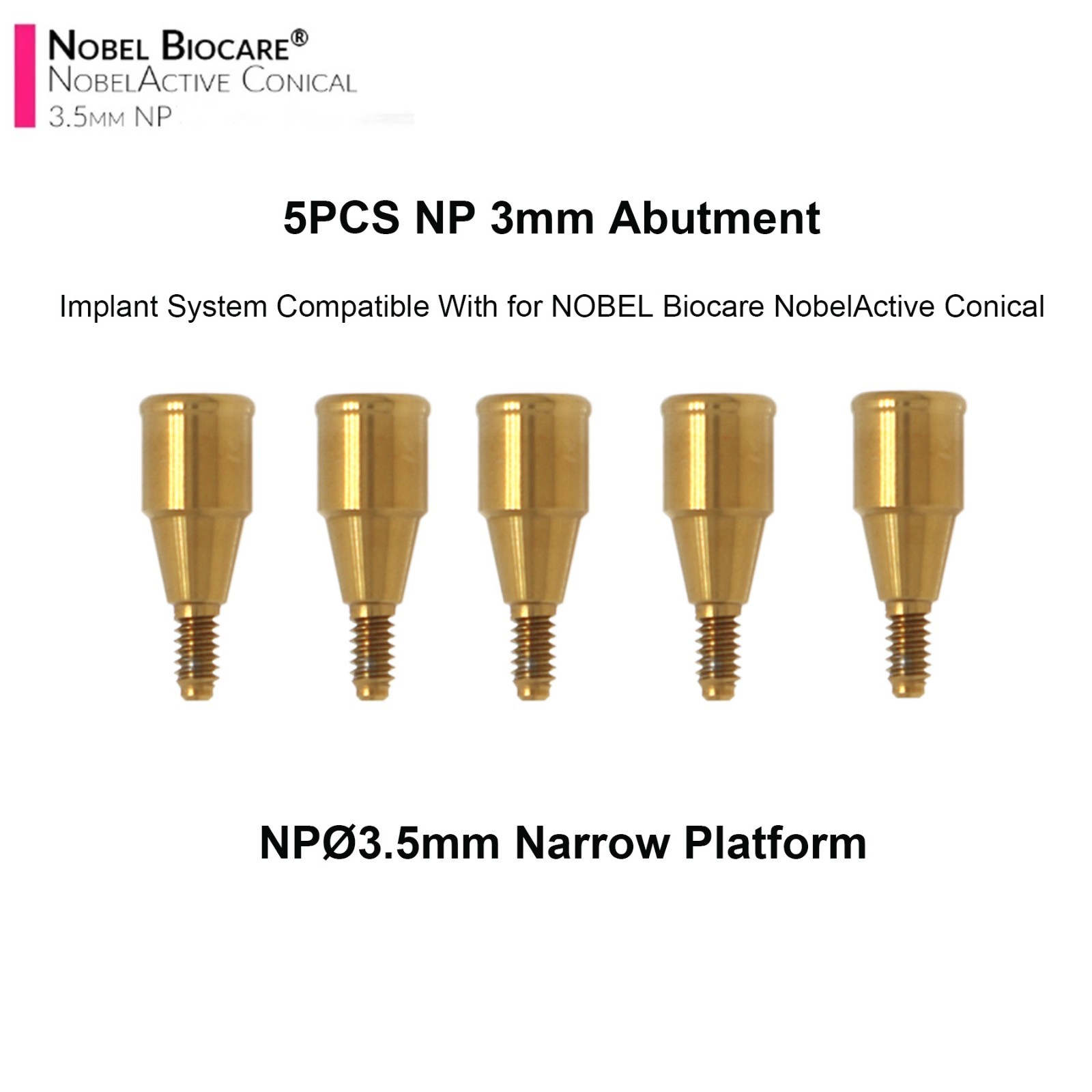 Dental Locator Abutment Compatible Multi Implant Systems Overdenture Attachment