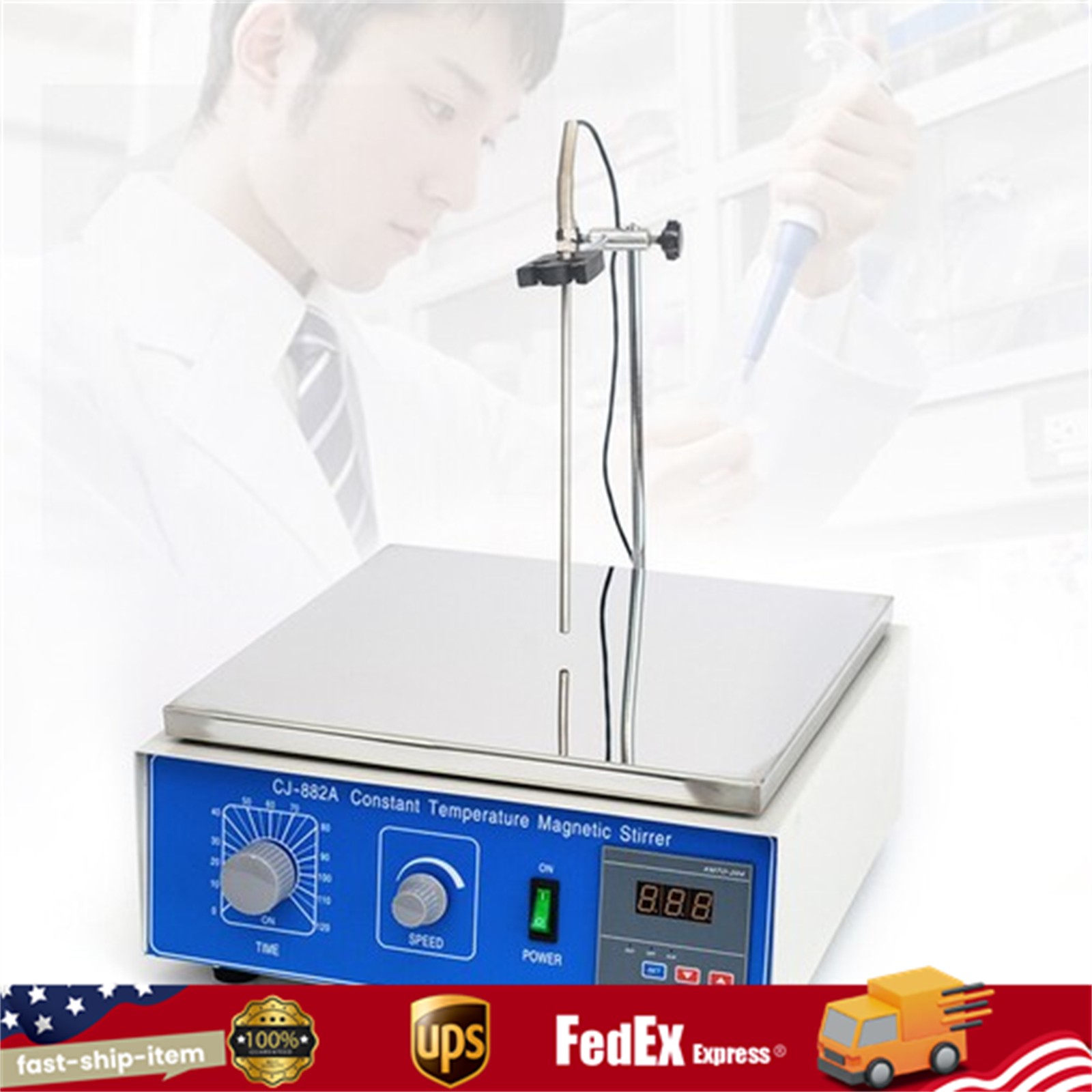 10000ML Magnetic Stirrer W/ Heating Plate Hotplate Digital Mixer Stir Bar Lab