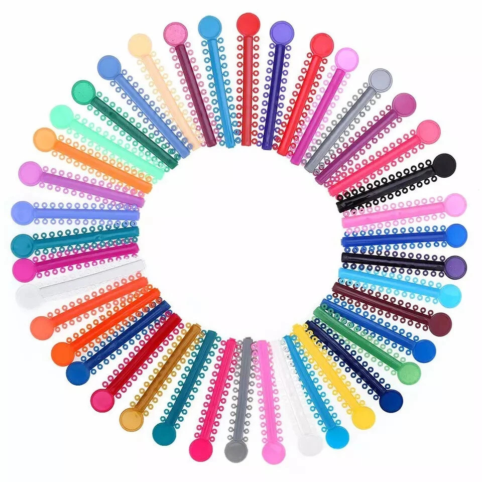 Dental Orthodontic Elastic Ligature Ties & Power Chain Teeth Brace Rubber Bands