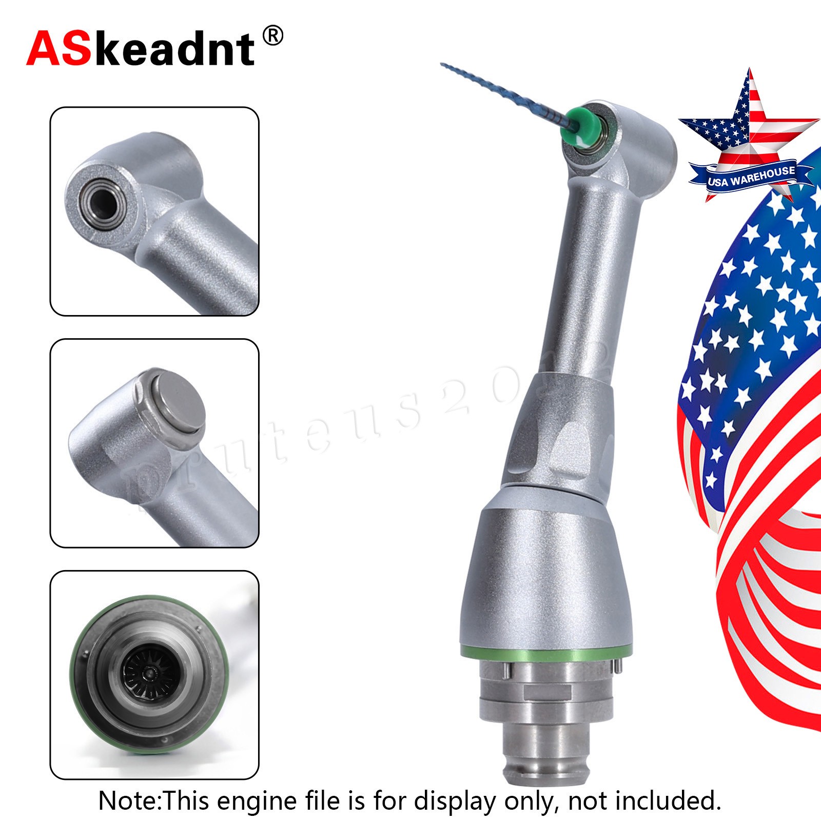 Dental Endo Motor Handpiece Push Endodontic 16:1 Reduction Contra Angle Head