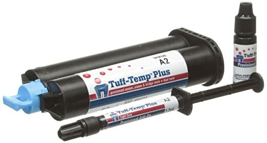 Pulpdent Dental TTPA2 Tuff Temp Plus C&B Material A2 w/ Tips, Glaze, Resin 50ML
