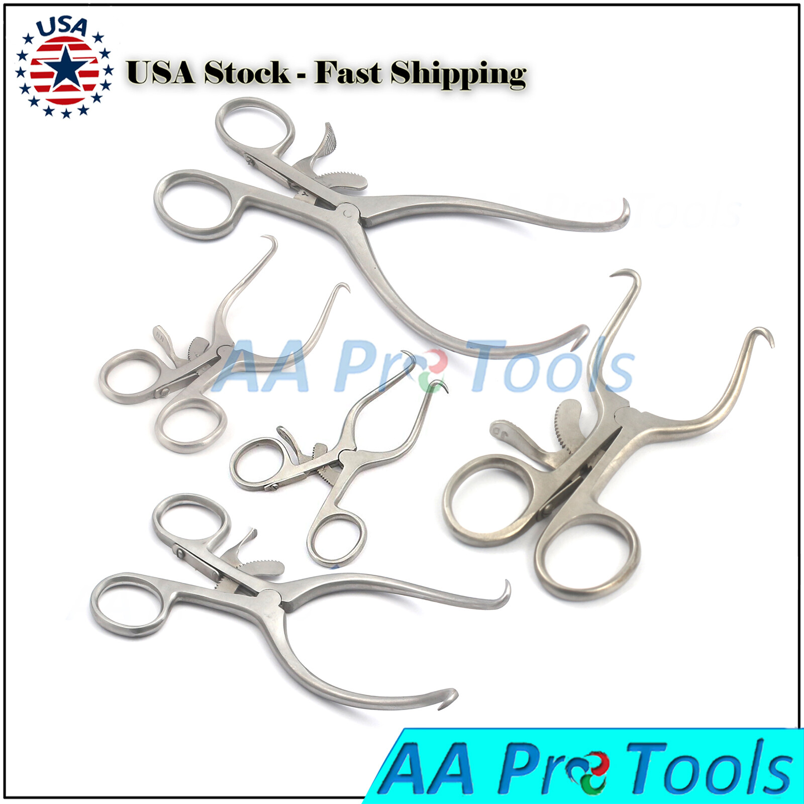 Gelpi Retractor 3.5″+4.5″+5.5″+6.5″+7″ 05 PCs Set Surgical Instruments