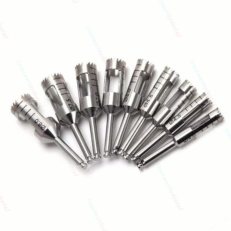 Dental Cutting Trephine Drill Bone Sharp Burr Planting Drills Harvest ITI NOB