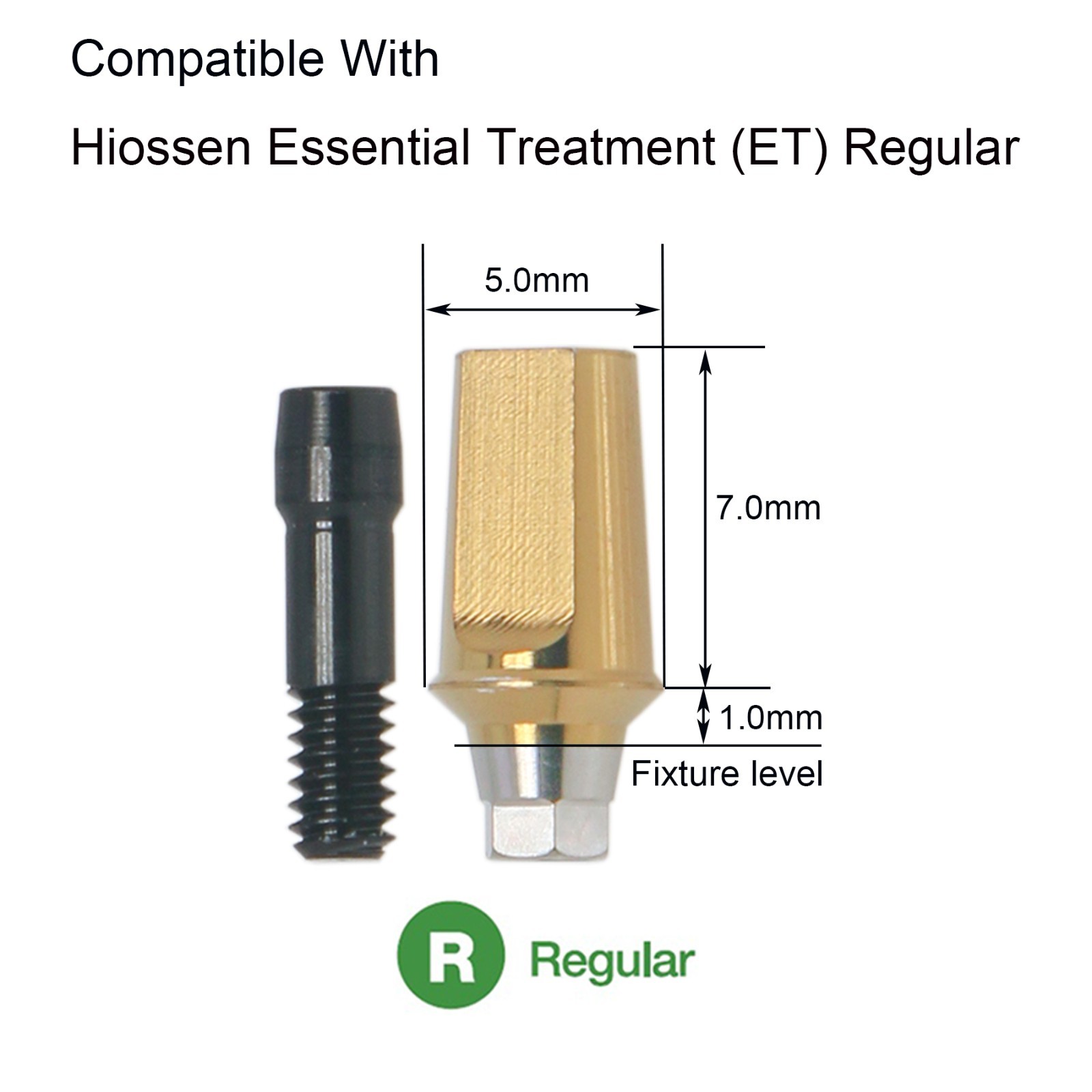 US 5Pcs Titanium Regular Straight Transfer Abutment Fit Osstem Hiossen