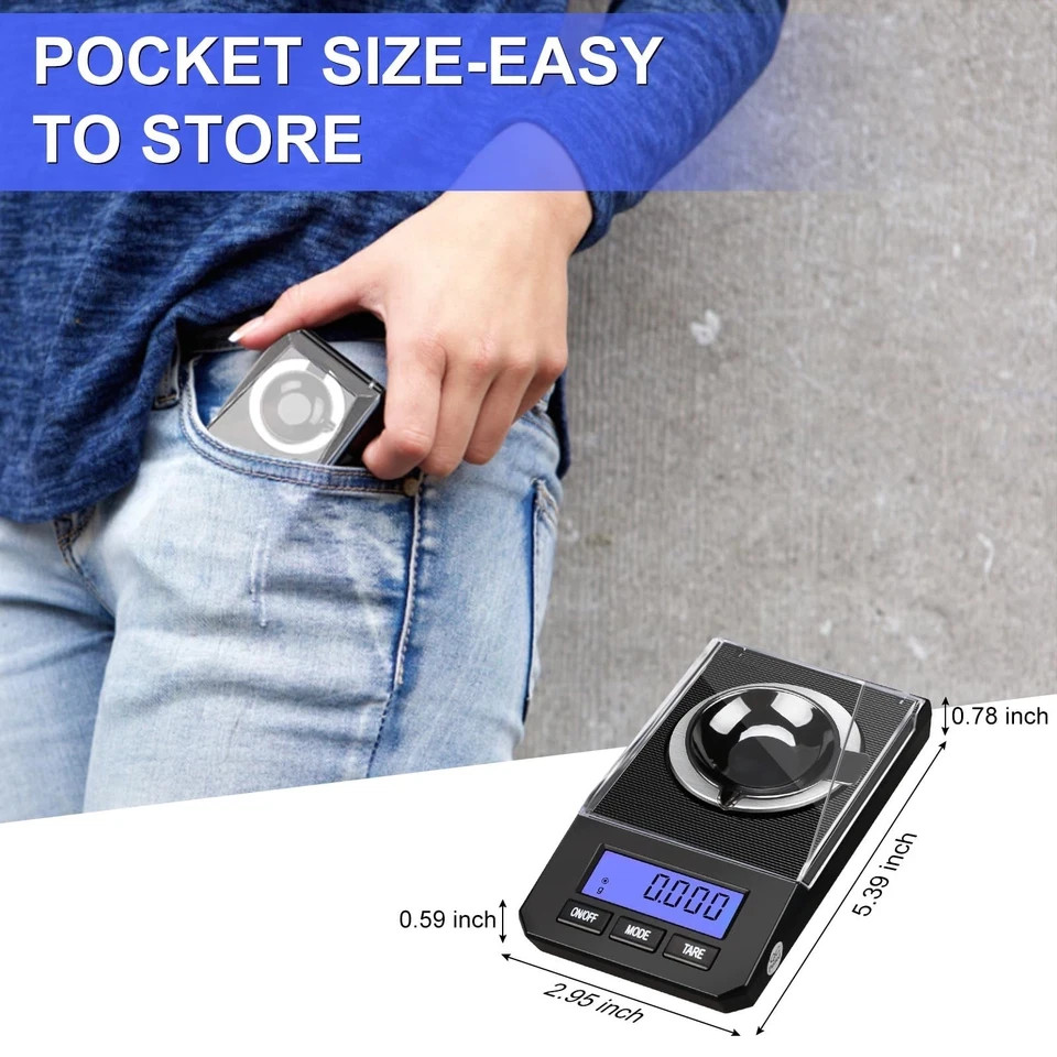 FN-50 Milligram Scale 50g/0.001g High Precision Mg Scale, Portable Jewelry Scale