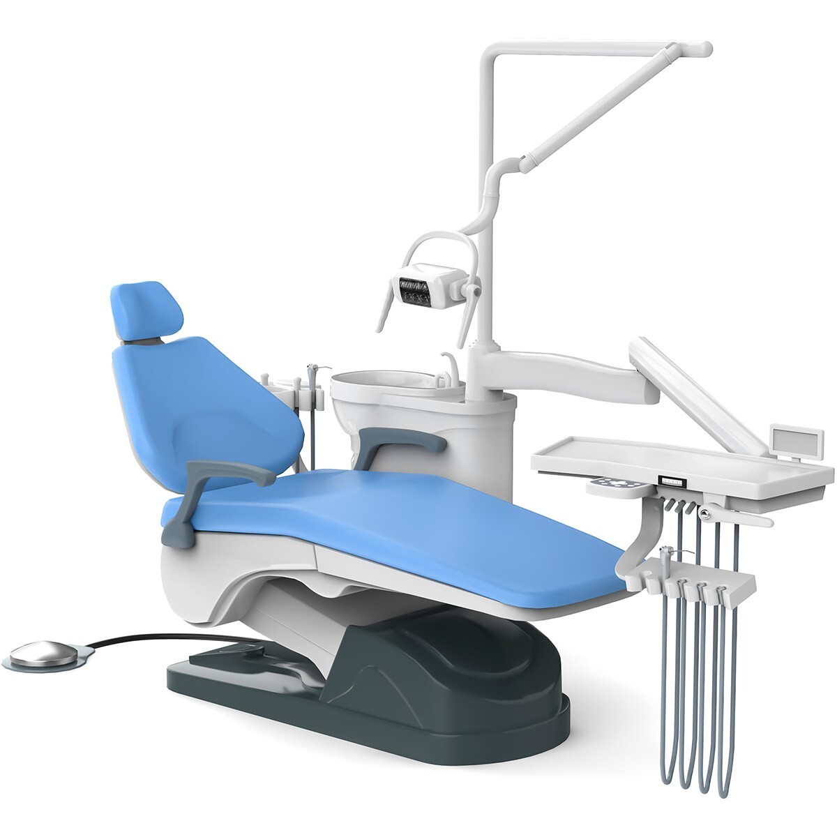 Dental Unit Chair Computer Controlled DC Motor PU Leather &Stool TJ2688-A1