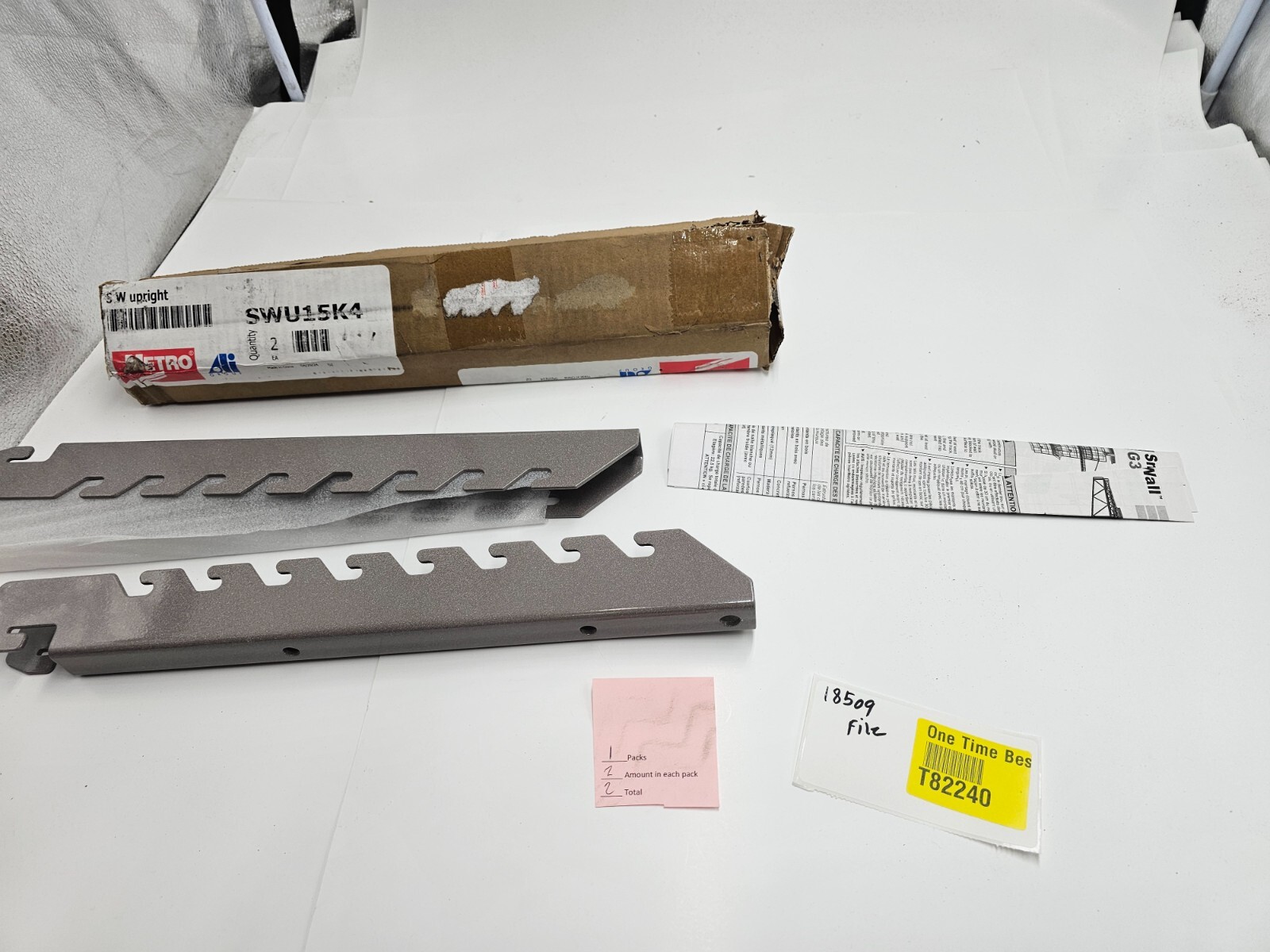 (QTY 2) Metro SWU15K4 SmartWall Upright Metroseal Gray Epoxy Rust-Resistant 15″