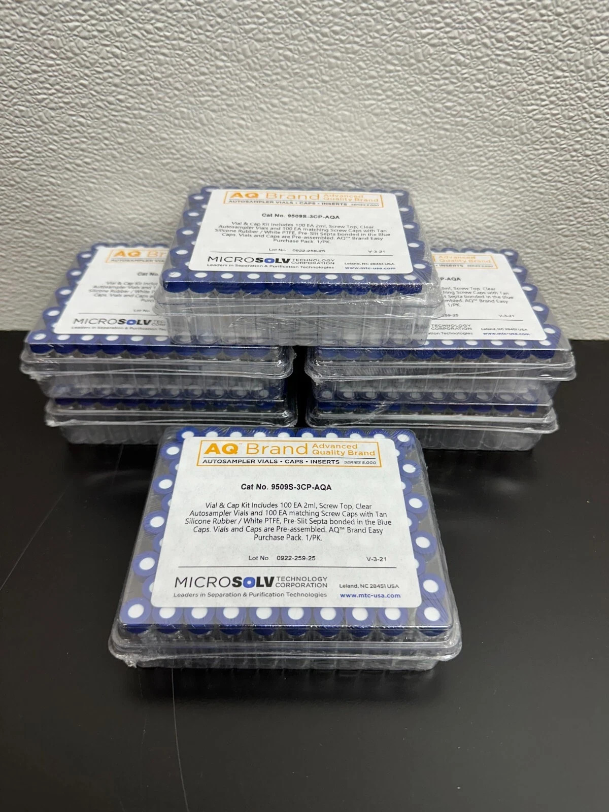 Microsolv AQBrand Cat No 9509S-3CP-AQA Screw Top Vials and Caps 9 mm Lot 5 Packs