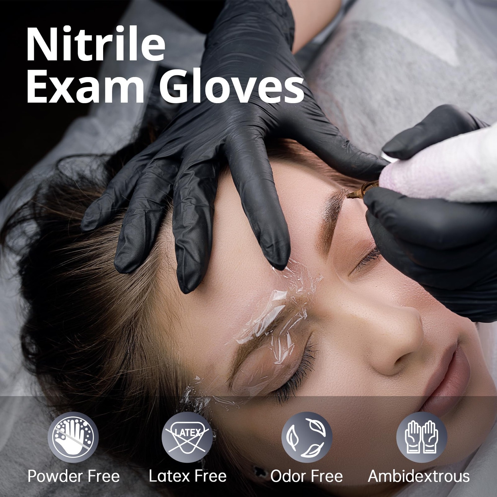 SwiftGrip Black Nitrile Disposable Gloves, Powder~Free, 100 ct, Small