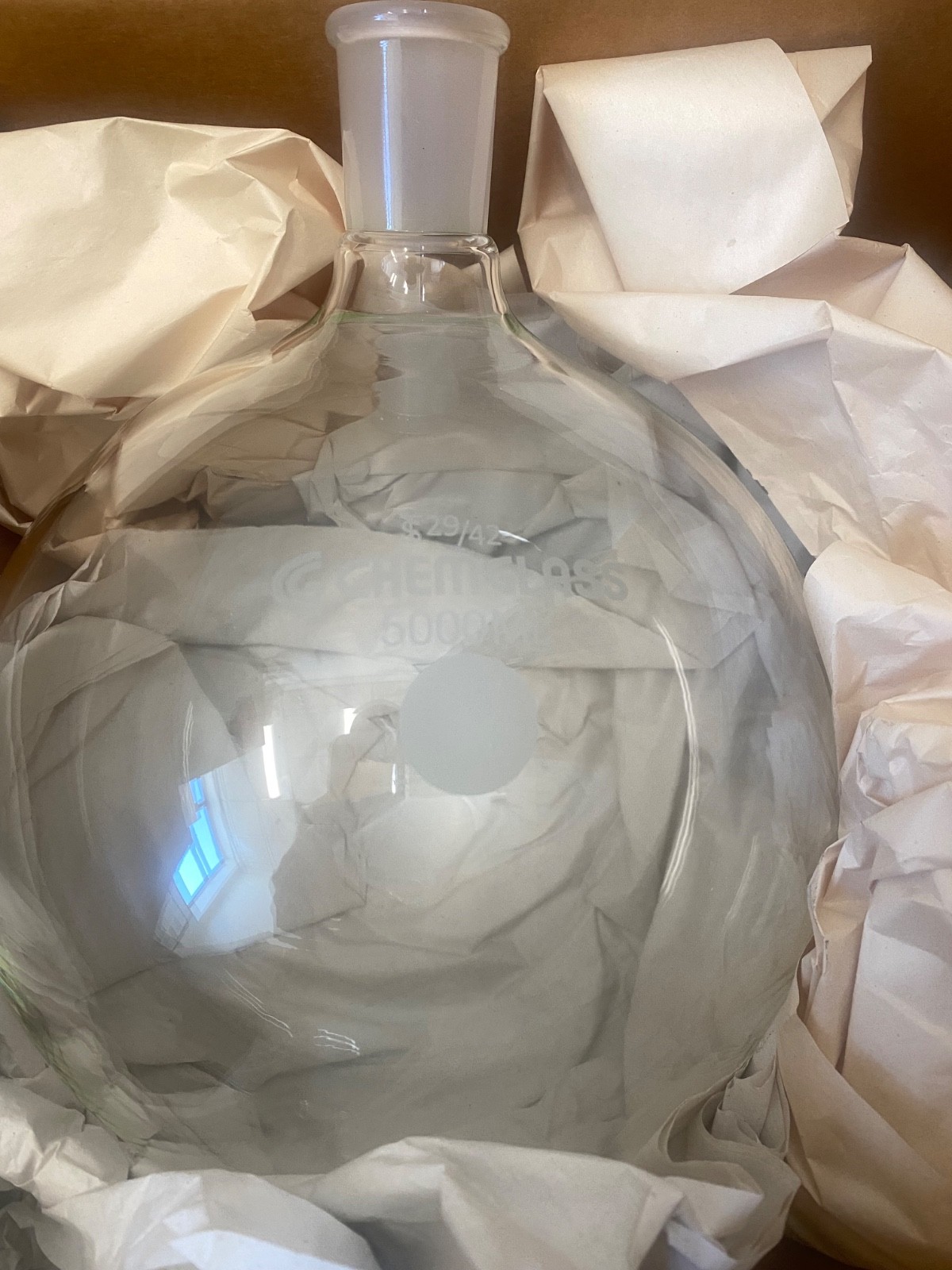 ROUND BOTTOM FLASK, SINGLE NECK, 5,000mL