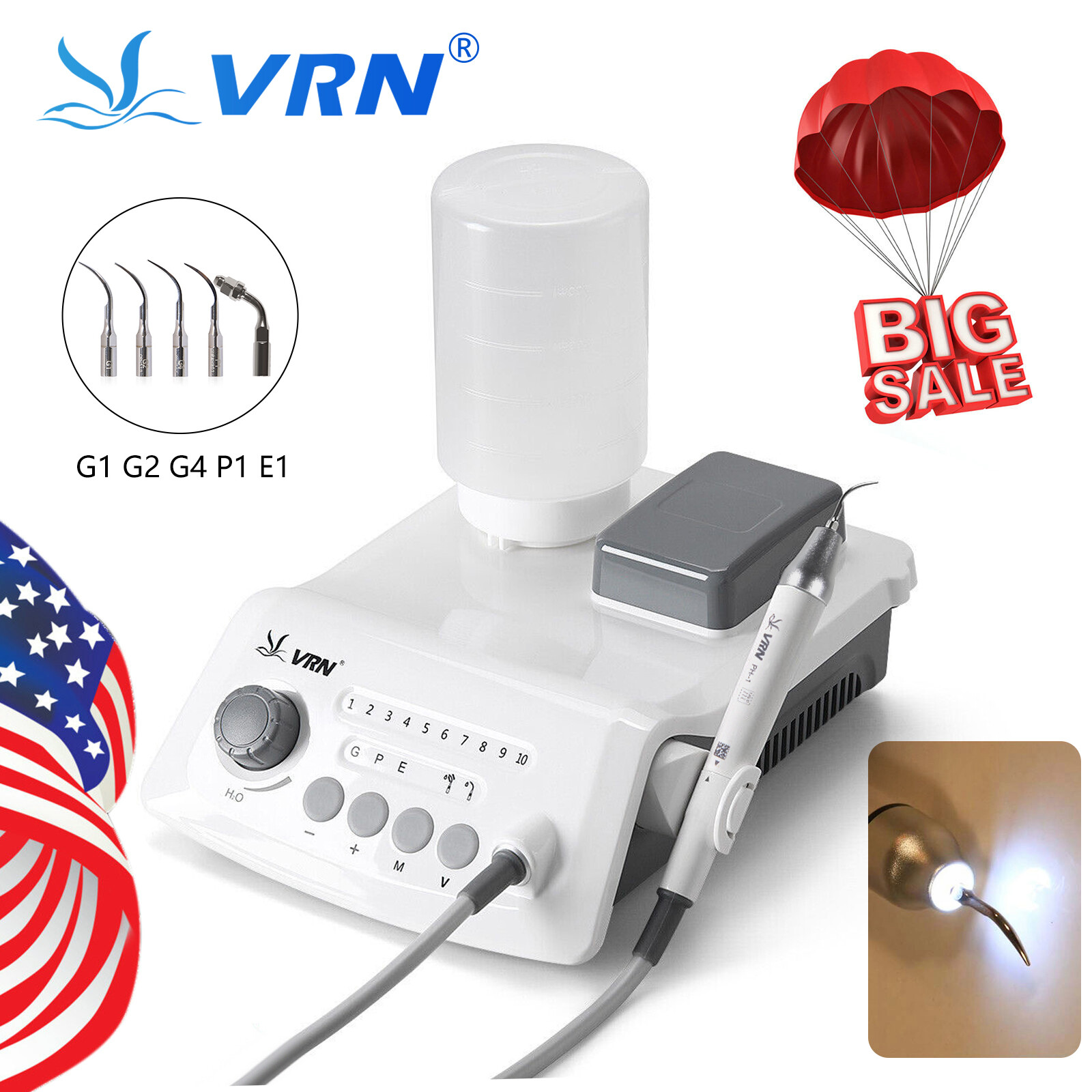 LED Dental Portable Ultrasonic Piezo Scaler Scaling Perio Endo F/ EMS Woodpecker