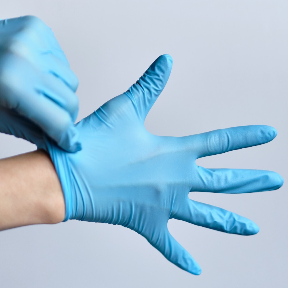 Basic XL Synguard Nitrile Exam Gloves – Disposable, Blue (100/Box) Fast Ship NEW