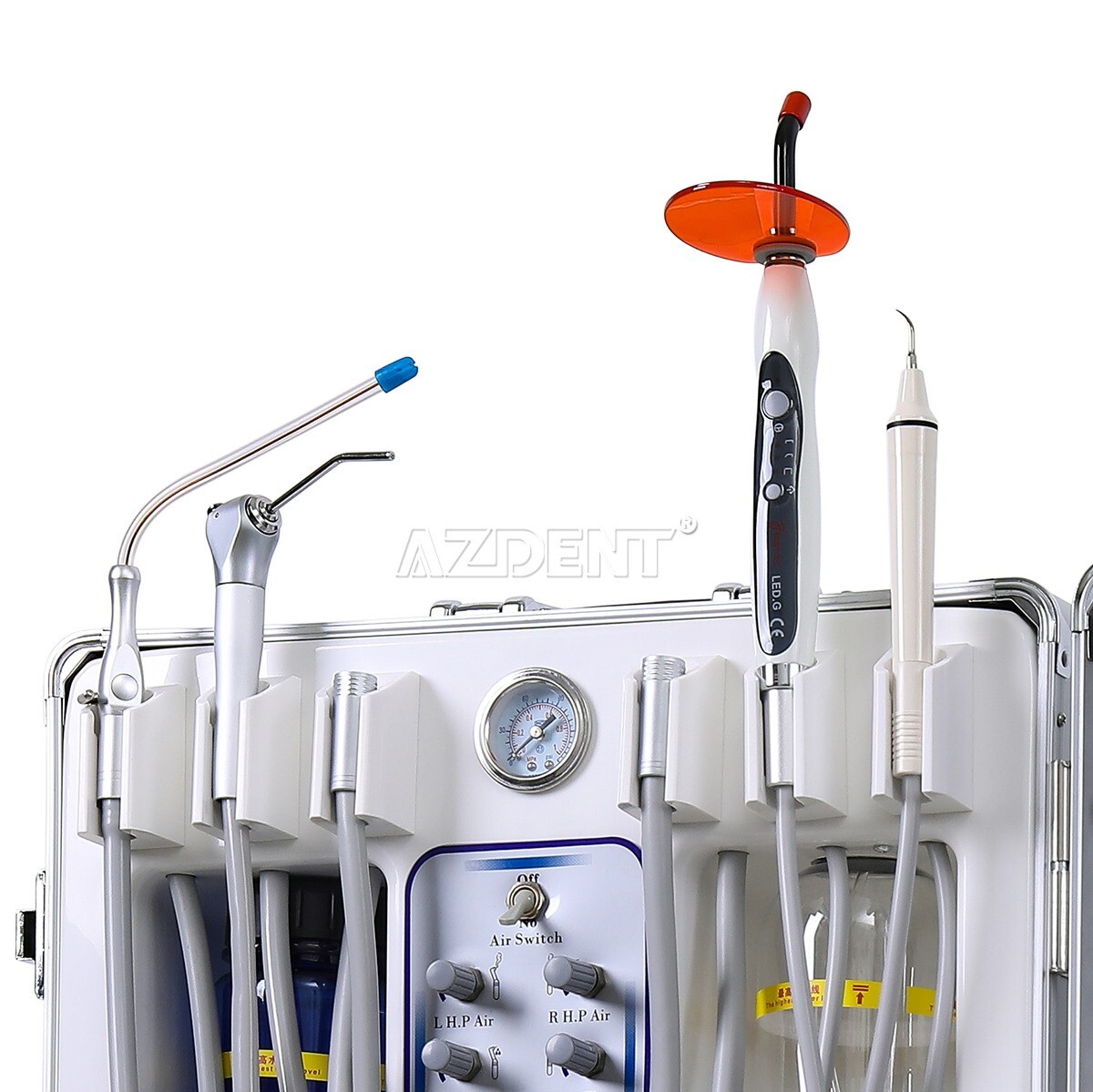 Unidad de entrega dental portatil móvil compresor de aire succión/pieza de mano