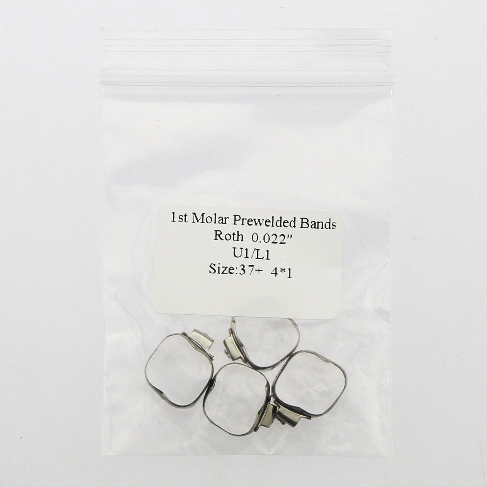 Dental 1st Molar Bands Roth 022 Plain #29-44 Band Buccal Tube U1L1 Lingual Cleat